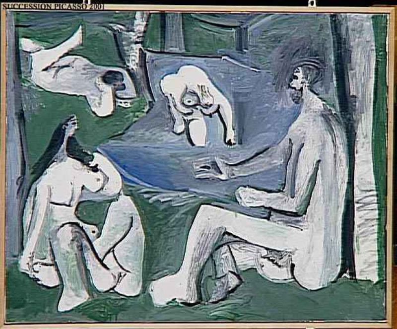 manet19fra picassole dejeuner sur l'herbe d'apres manet 1961musee picasso 2.jpg